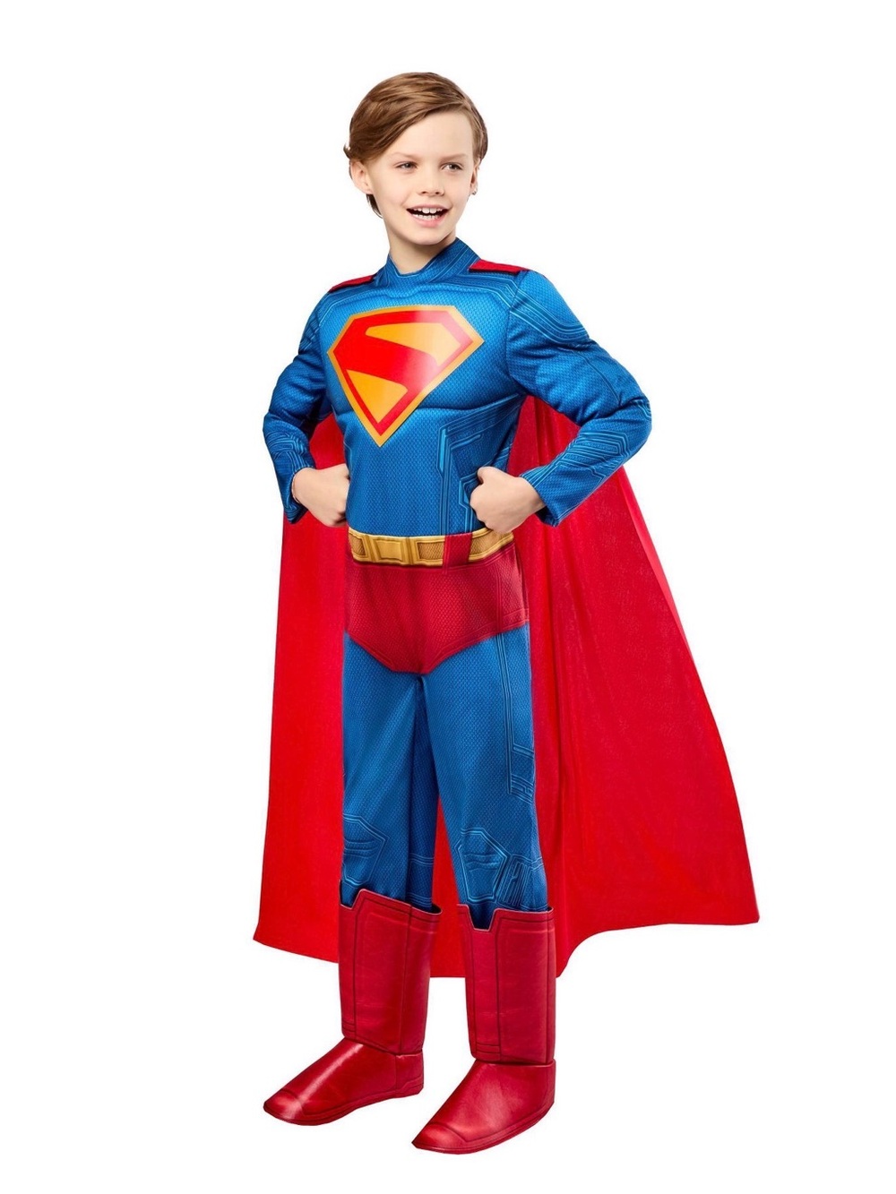 D.C Comics Kids Superman Halloween Light Up Costume Jumpsuit
